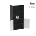 Ver mais imagens de Armário para Escritório Misto 2 Portas Pivotante Cinza/Preto