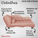 Ver imagem 2 de Cama Caminha Diva Pet Veludo Strass Rose Claro Dvinn