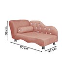 Ver imagem 3 de Cama Caminha Diva Pet Veludo Strass Rose Claro Dvinn