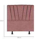 Ver imagem 3 de Cabeceira Solteiro Cama Box Estofada 100 Cm Emma Suede Rosé