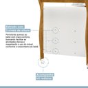 Ver imagem 3 de Quarto de Bebê Completo com Cômoda Berço com Colchão e Guarda Roupa Zara Tigus Baby Branco/amadeirad