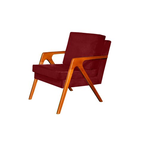 Poltrona decorativa Mona Luxo Dora Bela - 0124 bordô