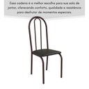 Ver imagem 5 de Kit 6 Cadeiras Ilhabela Estrutura em Aço Marrom Tecido Preto