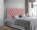 Ver imagem 1 de Cabeceira Cama Casal Queen Box Estofada 1,60 Capitonê Suspensa - Rose Suede