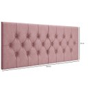 Ver imagem 6 de Cabeceira Cama Casal Queen Box Estofada 1,60 Capitonê Suspensa - Rose Suede