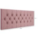 Ver imagem 6 de Cabeceira Cama Casal Queen Box Estofada 1,60 Capitonê Suspensa - Rose Suede