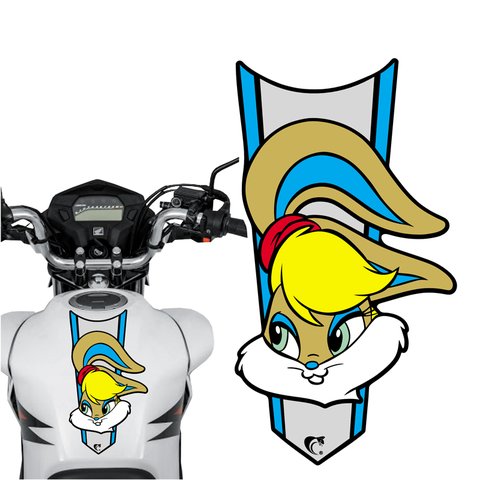Adesivo Faixa Gravata sem Resina Lola Bunny Azul Teu Adesivo Adesivo Faixa Gravata sem Resina Moto C