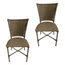 Ver imagem 1 de 2 Cadeira Vivara Mesa Jantar Estofada Cozinha Fibra Sintética Areia