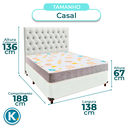 Ver imagem 3 de Cama Box + Colchão Casal D20 D20 Inducol + Cabeceira Estofada