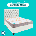 Ver imagem 4 de Cama Box + Colchão Casal D20 D20 Inducol + Cabeceira Estofada