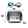 Cuba American Steel Industrial Funda 60x50x40 Aço Inox - 2