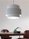Ver imagem 5 de Lustre para Sala de Jantar Vivare Md-4392 Cúpula em Tecido 40cm Lustres Vivare Rustico-cinza Bivolt