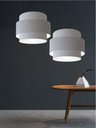 Ver imagem 4 de Lustre para Sala de Jantar Vivare Md-4392 Cúpula em Tecido 40cm Lustres Vivare Rustico-cinza Bivolt