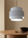 Ver imagem 6 de Lustre para Sala de Jantar Vivare Md-4392 Cúpula em Tecido 40cm Lustres Vivare Rustico-cinza Bivolt