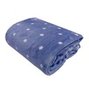 Ver imagem 2 de Cobertor de Berço Toque de Seda Poá 90x110cm - Azul/Branco