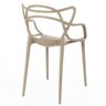 Kit 6 Cadeiras de Jantar Allegra Prática Empilhável - Nude - 8