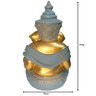 Estátua ganesha da prosperidade com gamela (30cm) Relaxar e Meditar - 3