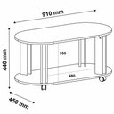Ver imagem 6 de Mesa de Centro Mdf Sala de Estar 91 Cm 4619 Cedro Off White Arly