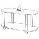 Ver imagem 7 de Mesa de Centro Mdf Sala de Estar 91 Cm 4619 Cedro Off White Arly