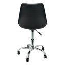 Ver imagem 5 de Kit 5 Cadeiras Leda Office Luisa Saarinen Estofada Base Giratória Cromada - Preto