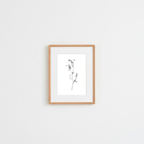 Quadro Decorativo Galhos Preto e Branco com Paspatur 42,5 X 33 X 2 Cm | Formosinha