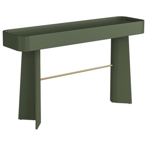 Aparador para Sala de Estar Orgânico Industrial Alef I03 Musgo Dourado - Lyam Decor