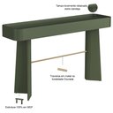 Ver imagem 3 de Aparador para Sala de Estar Orgânico Industrial Alef I03 Musgo Dourado - Lyam Decor