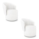 Ver imagem 1 de Poltrona Decorativa Orgânica Fixa para Sala Kit 2 Malu Sintético Branco M11 - D’Rossi