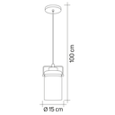 Ver imagem 3 de Lustre Pendente Direcionável em Vidro Haz Estilo Retrô Moderno 1 Lâmpada E27 Startec:Fumê/110V/220V