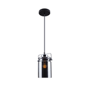 Ver imagem 1 de Lustre Pendente Direcionável em Vidro Haz Estilo Retrô Moderno 1 Lâmpada E27 Startec:Fumê/110V/220V