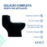 Kit Vaso Sanitário Monobloco Compacta 3/6 litros Preto - Sanit - 5