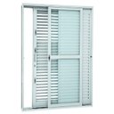 Ver imagem 1 de Porta Balcão de Correr Aço Sasazaki 3 Folhas Multiflex 217 x 160 x 16,5cm