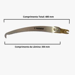 Podador Topman 350mm com Dente Trapezoidal e Cabeçote Universal para Vara de Manobra. - 2