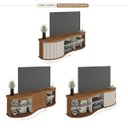 Ver imagem 4 de Rack Magnum P/ Tv até 75" com Porta Ripada Cinamomo/off White - Artely