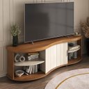 Ver imagem 1 de Rack Magnum P/ Tv até 75" com Porta Ripada Cinamomo/off White - Artely