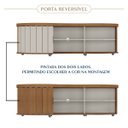 Ver imagem 2 de Rack Magnum P/ Tv até 75" com Porta Ripada Cinamomo/off White - Artely