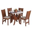 Ver imagem 2 de Conjunto Mesa Redonda Maya com 4 Cadeiras Paraty - Bagum Bege Naturalle e Off White