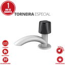 Ver imagem 2 de Torneira para Lavatório Modelo de Mesa Especial Pp 1/2'' Cor Branco e Preto Durín