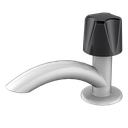 Ver imagem 1 de Torneira para Lavatório Modelo de Mesa Especial Pp 1/2'' Cor Branco e Preto Durín
