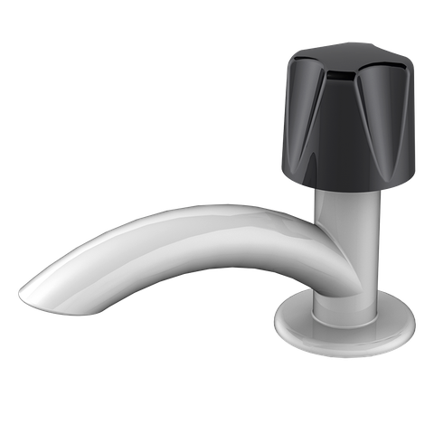 Torneira para Lavatório Modelo de Mesa Especial Pp 1/2'' Cor Branco e Preto Durín