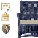 Ver imagem 4 de 2 Poltronas e 1 Mesa Igapó Alumínio Fendi Corda Náutica E7 Azul