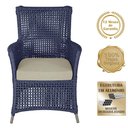 Ver imagem 5 de 2 Poltronas e 1 Mesa Igapó Alumínio Fendi Corda Náutica E7 Azul