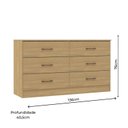 Ver imagem 2 de Cômoda Moderna 6 Gavetas 136cm Soft Soluzione Móveis