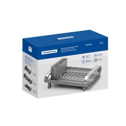 Escorredor de Louça Inox Secador e Porta Talheres Grafite Tramontina - 8