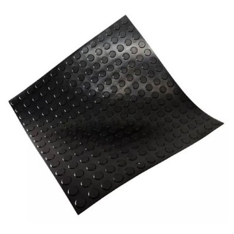 Piso de Moeda de Borracha 50x50cm - Preto
