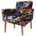 Ver imagem 2 de Kit 2 Cadeira Poltrona Consultório Escritório Recepção Reforçadas Nina Romero Britto