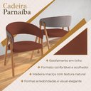 Ver imagem 3 de Cadeira Parnaíba Madeira Maciça Linho Terracota