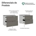 Ver imagem 4 de Rack para Tv até 70 Polegadas 160cm 4 Gavetas Vik Madesa 04 Branco-cinza