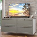 Ver imagem 1 de Rack para Tv até 70 Polegadas 160cm 4 Gavetas Vik Madesa 04 Branco-cinza
