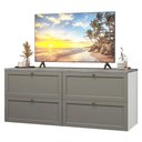 Ver imagem 2 de Rack para Tv até 70 Polegadas 160cm 4 Gavetas Vik Madesa 04 Branco-cinza
